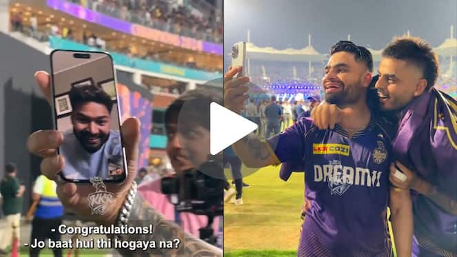 [Watch] T20 WC-Bound Rishabh Pant Joins Rinku Singh In KKR Title Victory Celebrations